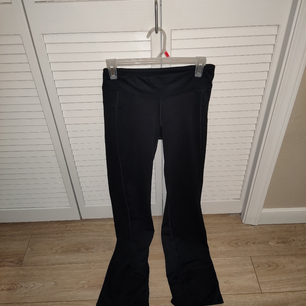 Flared Black Leggings